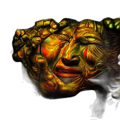 mask, face, creature, crown transparent PNG cut-out