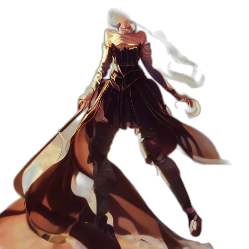 dress, mask, staff, dragon transparent PNG cut-out