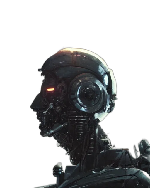 robot, face, mask, creature transparent PNG cut-out