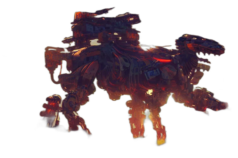 dragon, creature, animal, robot transparent PNG cut-out