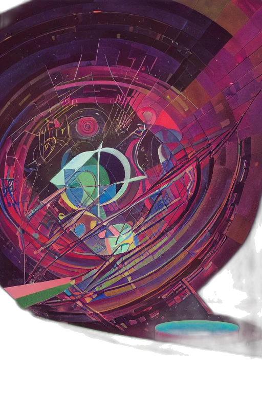 concept art, cyberpunk, anime, outer space transparent PNG cut-out