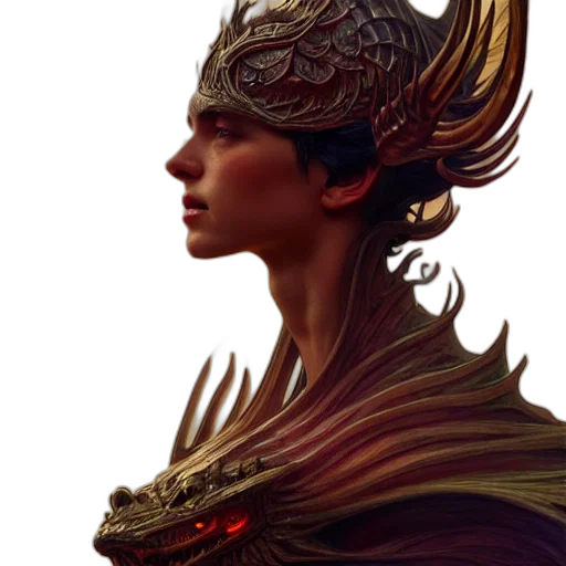 dragon, crown, mask, face transparent PNG cut-out