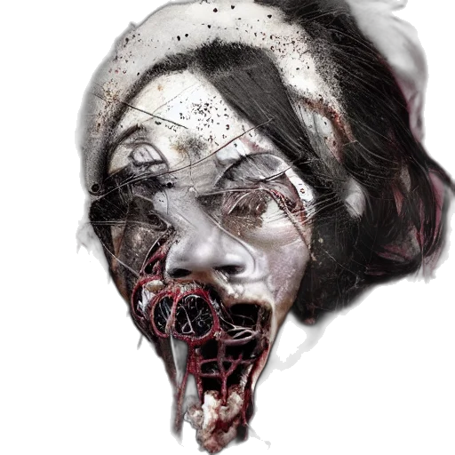face, mask, creature, concept art transparent PNG cut-out