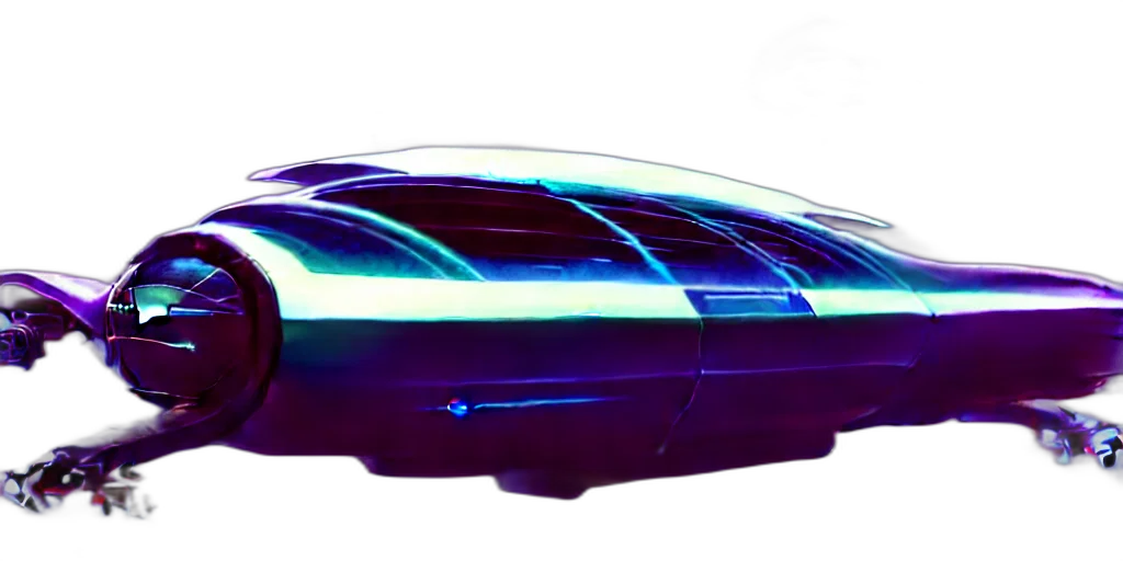 car, concept art, 3d render, vaporwave transparent PNG cut-out