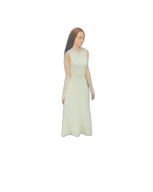dress, 3d render, concept art, pixel art transparent PNG cut-out