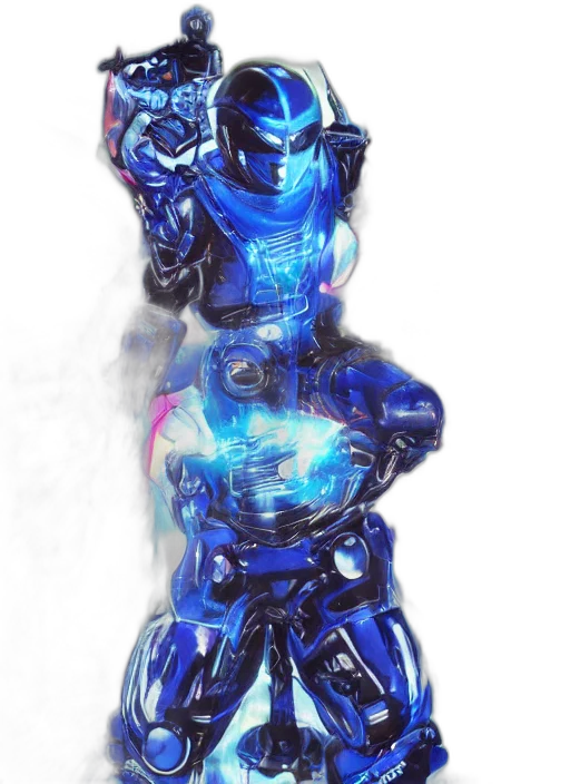 robot, weapon, staff, 3d render transparent PNG cut-out