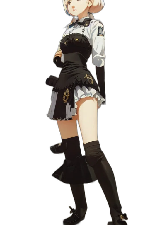 dress, staff, weapon, hat transparent PNG cut-out