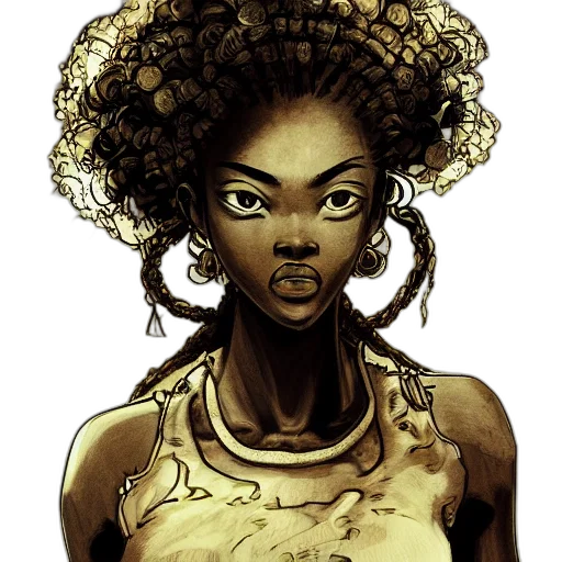 face, comic book art, concept art, fantasy art transparent PNG cut-out