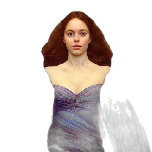 dress, hair, creature, face transparent PNG cut-out