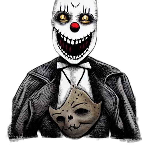mask, face, creature, jacket transparent PNG cut-out