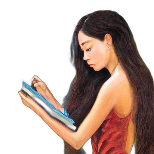 hair, jewelry, dress, face transparent PNG cut-out