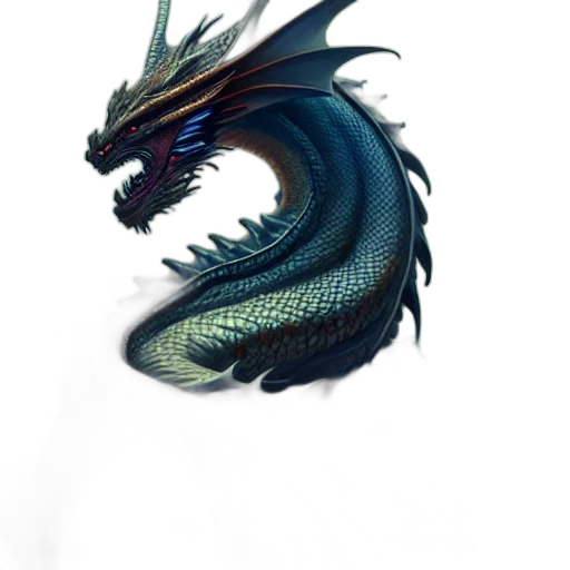 dragon, creature, animal, staff transparent PNG cut-out