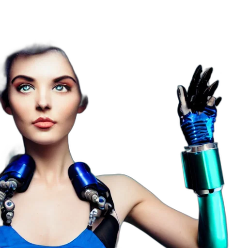 robot, cyberpunk, 3d render, concept art transparent PNG cut-out