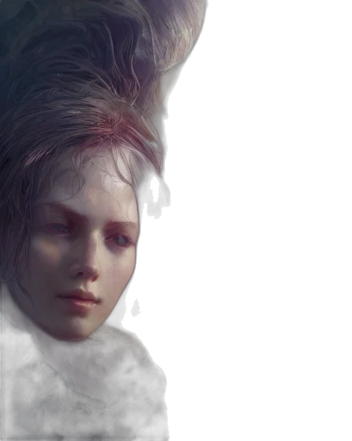 hair, face, crown, creature transparent PNG cut-out