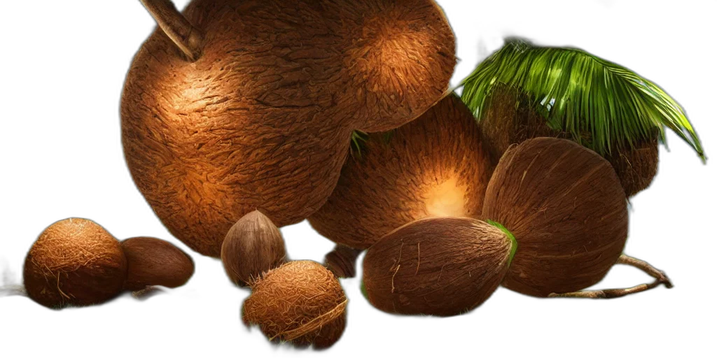 food, hair, 3d render, photorealistic transparent PNG cut-out