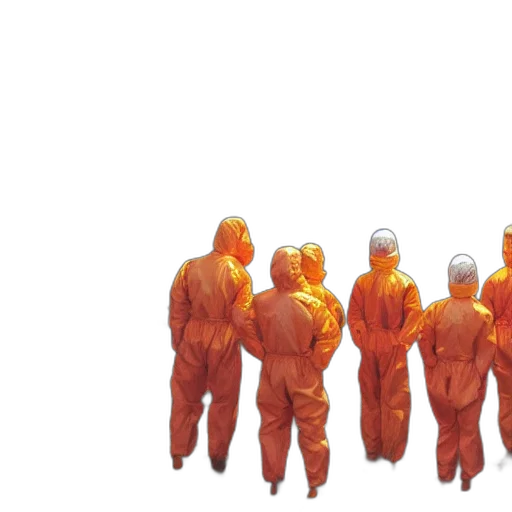 staff, robot, mask, jacket transparent PNG cut-out