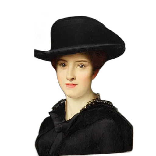 hat, face, dress, staff transparent PNG cut-out