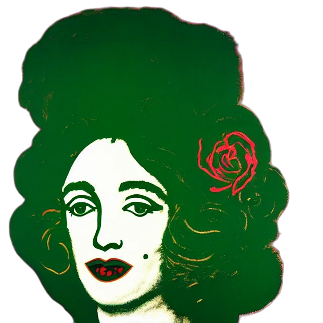 face, crown, flower, cartoon transparent PNG cut-out
