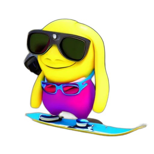 staff, animal, robot, 3d render transparent PNG cut-out