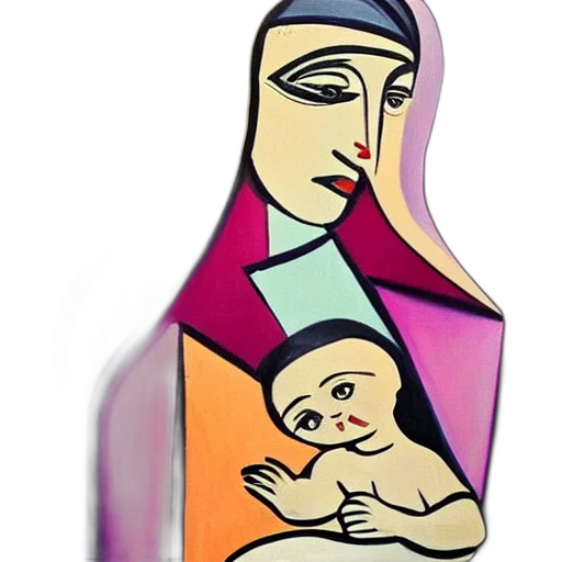 cartoon, beautiful, painting, madonna transparent PNG cut-out