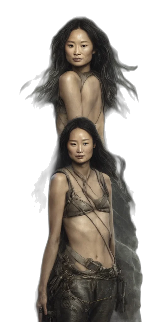 dress, jewelry, hair, creature transparent PNG cut-out