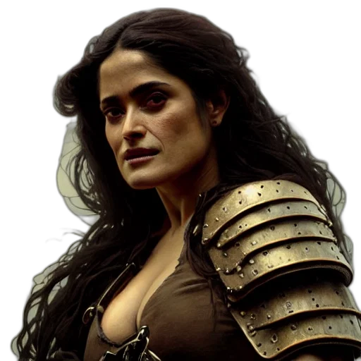 fantasy art, portrait, salma, hayek transparent PNG cut-out