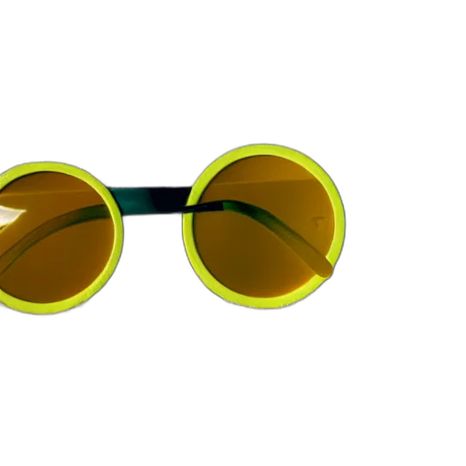 3d render, neon, green, golden transparent PNG cut-out