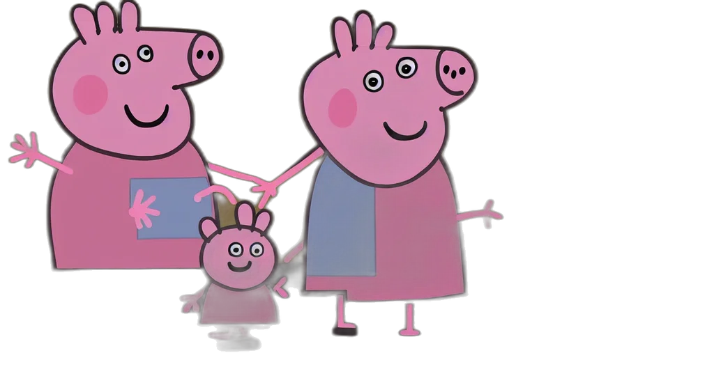 concept art, 3d render, cartoon, peppa transparent PNG cut-out
