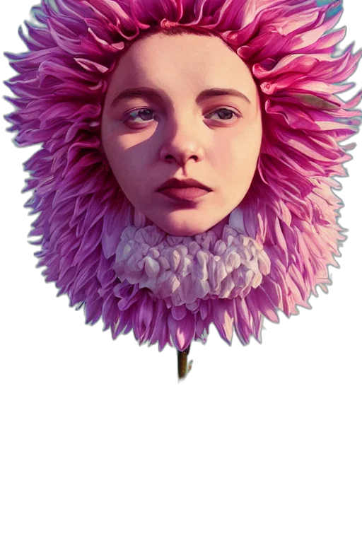 flower, face, creature, crown transparent PNG cut-out