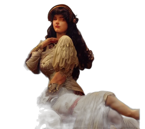dress, photorealistic, oil painting, concept art transparent PNG cut-out