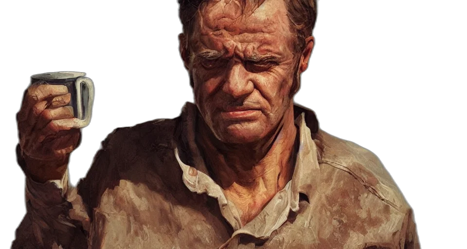 face, jacket, weapon, staff transparent PNG cut-out