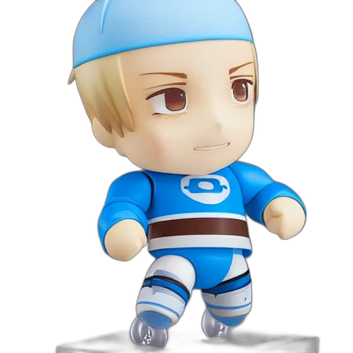 3d render, nendoroid, finn, human transparent PNG cut-out