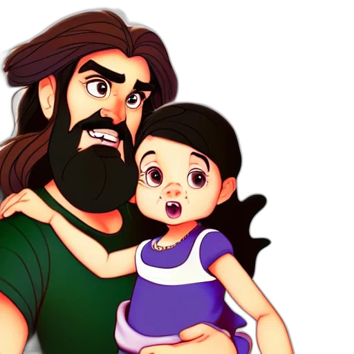 cartoon, comic book art, concept art, 3d render transparent PNG cut-out