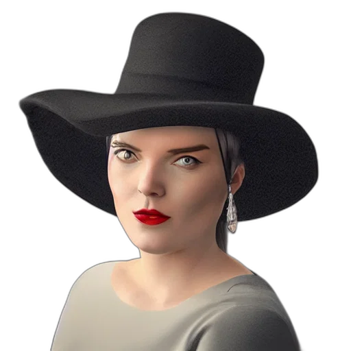 hat, staff, face, jewelry transparent PNG cut-out