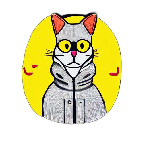 jacket, staff, cartoon, pixel art transparent PNG cut-out