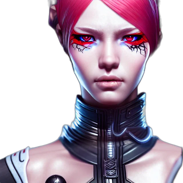robot, face, cyberpunk, concept art transparent PNG cut-out