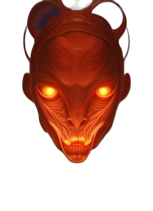 mask, face, dragon, creature transparent PNG cut-out