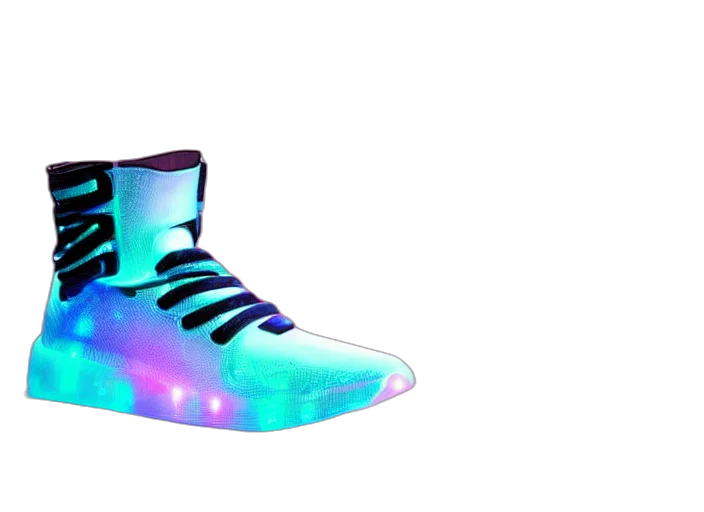shoes, vaporwave, cyberpunk, 3d render transparent PNG cut-out