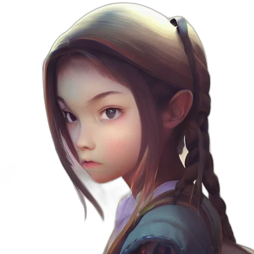 face, staff, dragon, hair transparent PNG cut-out