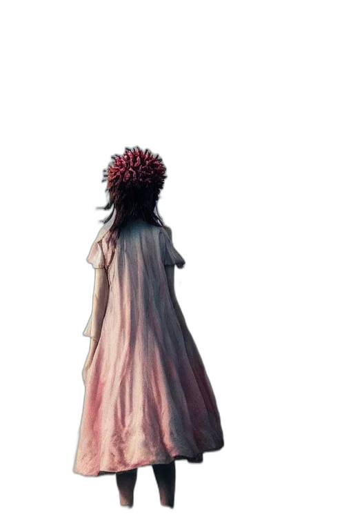 dress, crown, flower, hair transparent PNG cut-out
