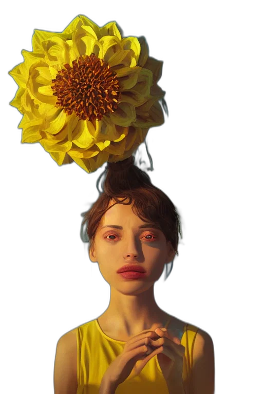 crown, face, flower, mask transparent PNG cut-out