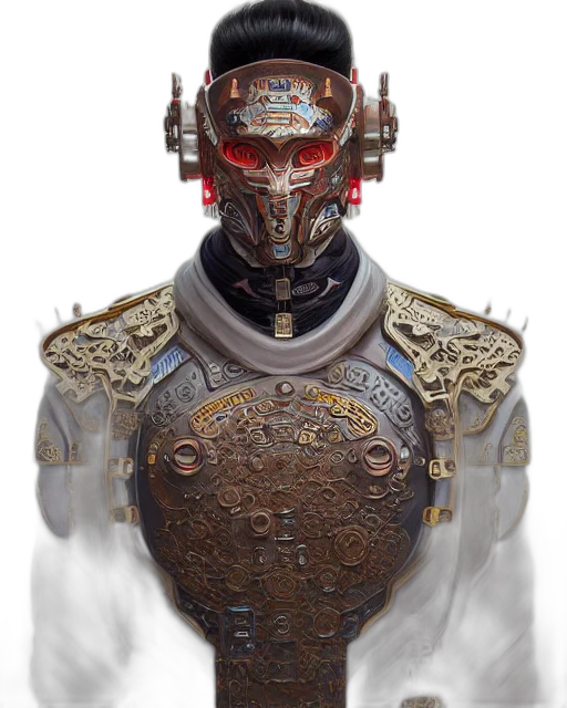 robot, mask, face, crown transparent PNG cut-out