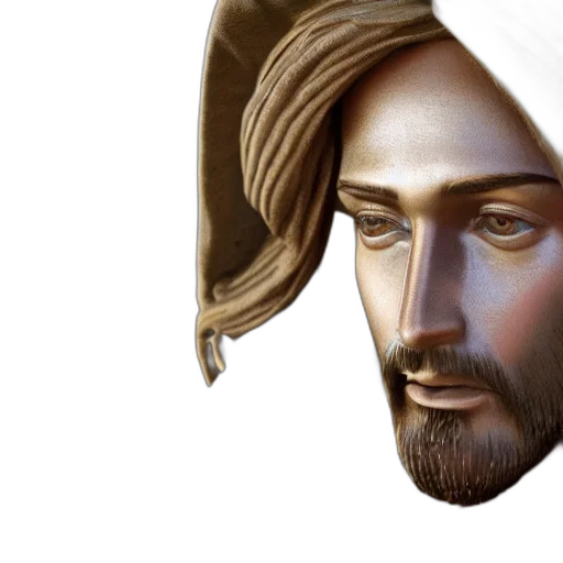 face, hat, photorealistic, 3d render transparent PNG cut-out