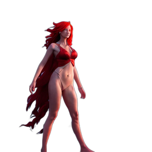dress, creature, concept art, 3d render transparent PNG cut-out