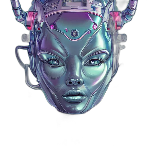 robot, mask, face, crown transparent PNG cut-out