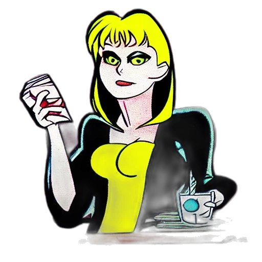 cartoon, comic book art, concept art, cyberpunk transparent PNG cut-out