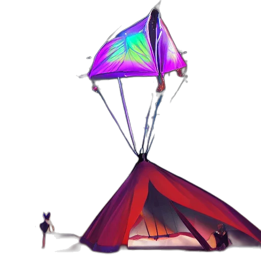 umbrella, creature, staff, weapon transparent PNG cut-out