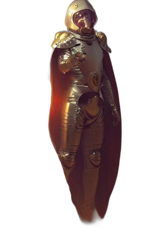 robot, dress, staff, sword transparent PNG cut-out