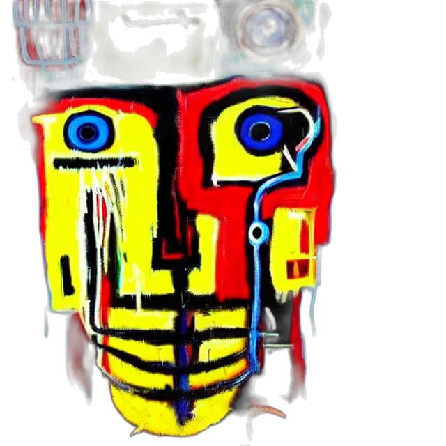 robot, mask, face, crown transparent PNG cut-out