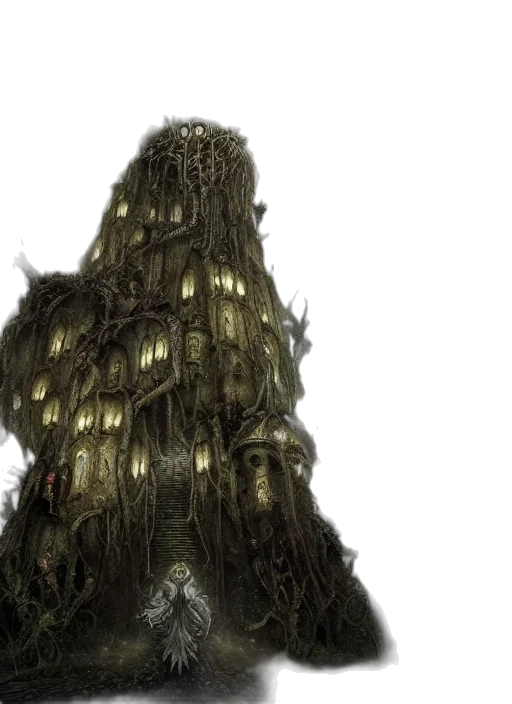 hair, creature, tree, concept art transparent PNG cut-out